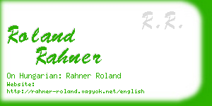 roland rahner business card